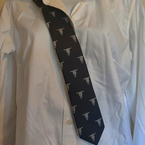 Bar III Western Cow Skull Silk Blend Necktie